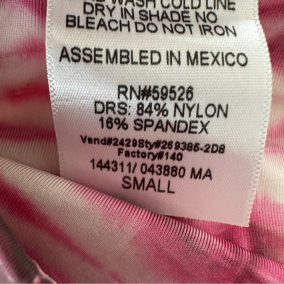 Vintage Lucky brand Womens Small Tie Dye Low Rise Bikini Bottoms Swimsuit Pink - Picture 4 of 4